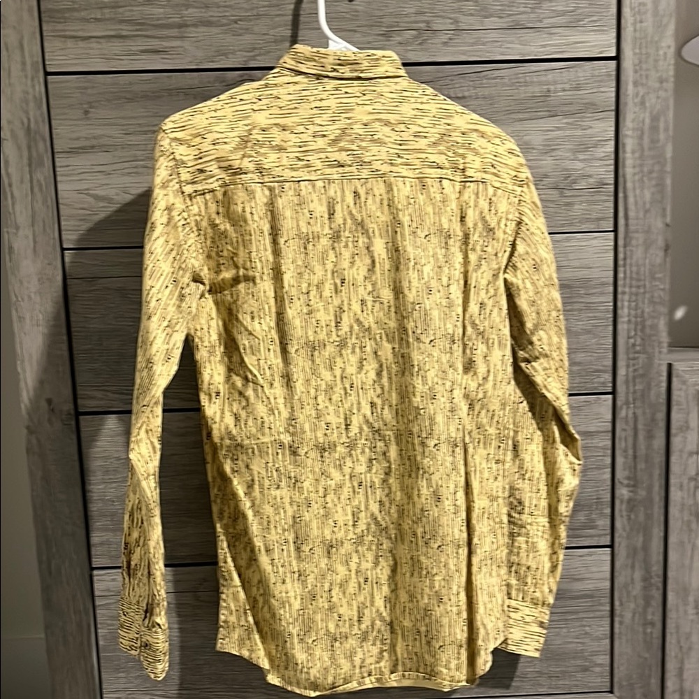 Yellow Patterned Button-Up Shirt - image 2